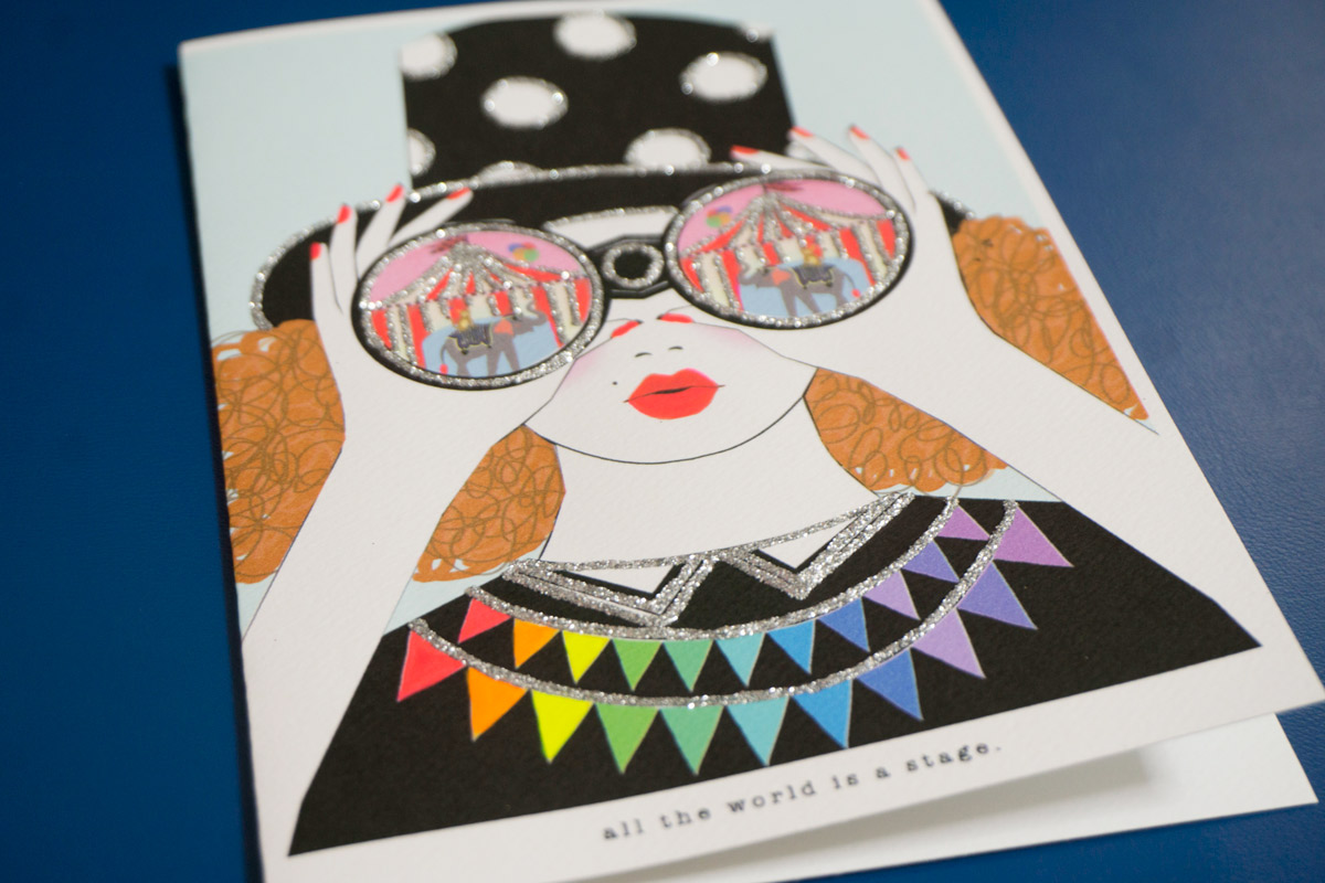 NYのVerrierのグリーティングカードが、飛びきりポップな配色と